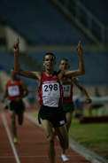 Finale 5.000m hommes : Chakir Boujattaoui (MAR), médaille d'or