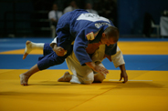 Judo Finales - 73 Kg - en bleu : Hugo Legrand (FRA) - en blanc : Nicola Tritton (CAN)