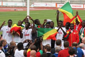 © Cruszniewski Victoire de l'équipe congolaise au tournoi de foot des Jeux de la Francophonie 2013, Nice (France)