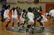 Joie des joueuses ivoiriennes après leur victoire en finale - VIIes Jeux de la Francophonie