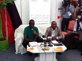 directeur du CIJF et Michel GOHOU au stand Côte d’Ivoire 2017.