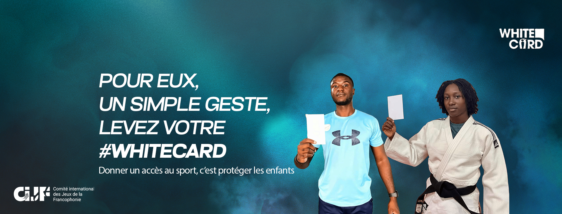 Le sport, levier de paix et de cohésion, s'associe à la campagne #WhiteCard de Peace and Sport pour la Journée internationale du sport au service du développement et de la paix, avec l'engagement du CIJF.