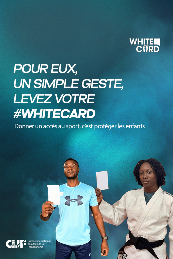 Le sport, levier de paix et de cohésion, s'associe à la campagne #WhiteCard de Peace and Sport pour la Journée internationale du sport au service du développement et de la paix, avec l'engagement du CIJF.