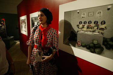 Jeux de la Frabcophonie Liban 2009la photographe Geneviève Thauvette (Canada) -Inauguration des Expositions Palais de l'UNESCO - 27 sept 2009Photo Jean-Yves Ruszniewski / CIJF