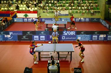 Tennis de table, tournoi individuel,Terrain du club Homenetmen (Mezhzer)1er oct 2009© CIJF/ Jean-Yves Ruszniewski