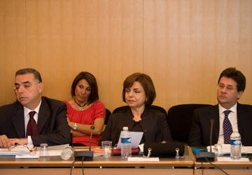Monsieur Khalil Karam, Représentant personnel du Président du Liban au CPF, SE. Madame Sylvie Fadlallah,Ambassadeur, Déléguée permanente du Liban auprès de l'Unesco, Monsieur Ibrahim KenaanDéputé du Liban &copy; CIJF / Patrick Lazic