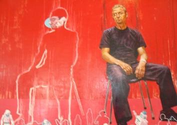 Tableau de Rafael Sottolichio (Canada Québec), Jeux de la Francophonie Niger 2005; ), © CIJF/Achirou Garba / IFTIC Niger