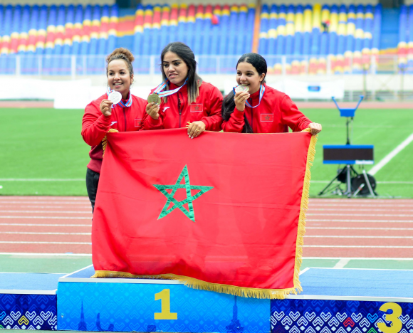 Podium Lancer de poids F40-41 - femmes - Finale Kinshasa