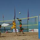 Volley-ball de plage : Côte d'Ivoire VS Seychelles, Jeux de la Francophonie Liban 2009&copy; CIJF/ Jean-Yves Ruszniewski