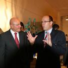 VIes JEUX DE LA FRANCOPHONIEBeyrouth - LibanM. Taman Salam, Ministre de la culture du Liban et SAS le Prince Albert de MonacoInauguration des Expositions Palais de l'UNESCO - 27 sept 2009Photo Jean-Yves Ruszniewski / CIJF