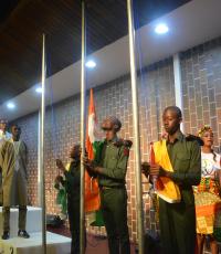 Podium, Or - ABDOUL RAZAK Moctar René Andre (Niger), Argent - Robichaud Gabriel (Canada Nouveau-Brunswick), Bronze - Sarr Mohamed Mbougar (Sénégal) ©CIJF