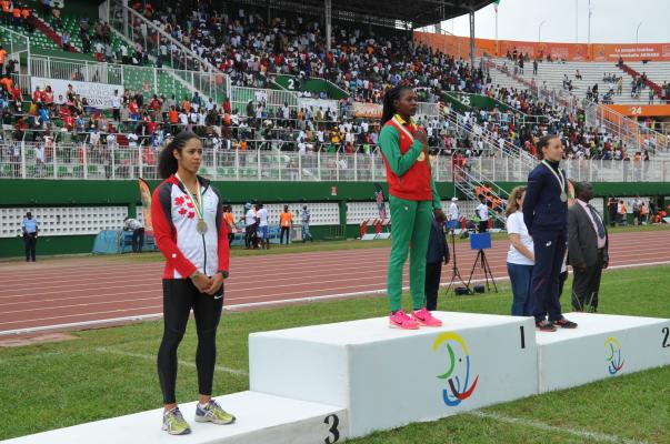 Podium 100 m Haies @CIJF