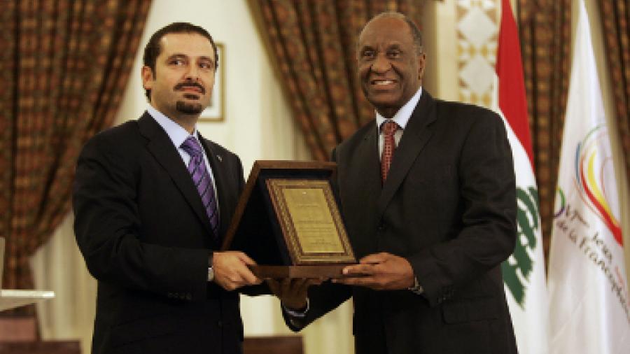 Youssouf Fall, Secrétaire général de la Confejes reçoit un témoignage de reconnaissance du Liban