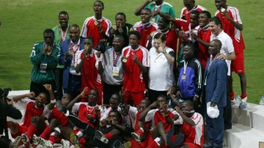 L'équipe junior du Congo (football) médaillée d'or, © CIJF/ Jean-Yves Ruszniewski