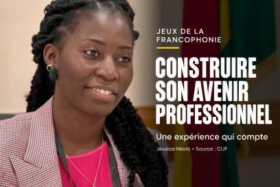 Portrait de Jessica Nkolo, ancienne volontaire des Jeux de la Francophonie de Kinshasa 2023. - Agrandir l'image, fenêtre modale